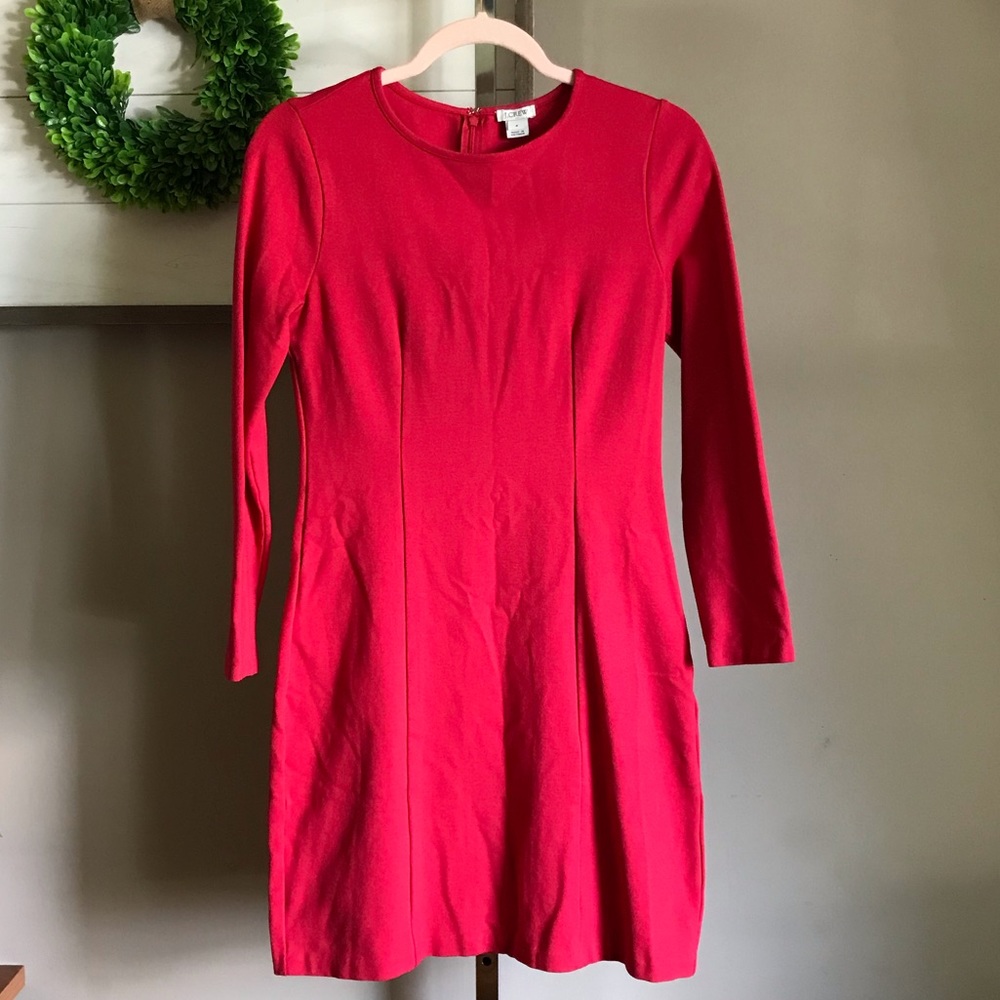 J Crew K3469 Long Sleeve Knit Ponte Sheath Dress 4